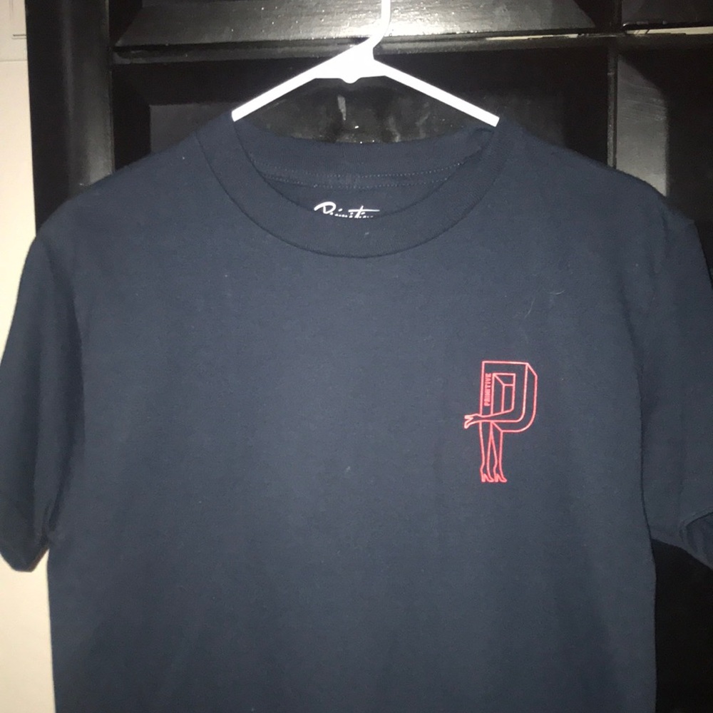 Primitive tee red n light blue